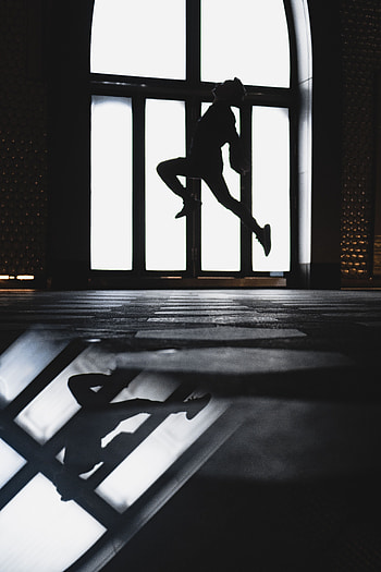 Dark, Shine, Light, Silhouette, Window, Bounce, Jump HD phone wallpaper