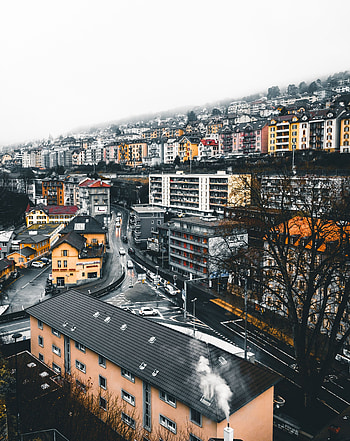 Cities, Houses, City, Building, View From Above, Switzerland, Street, Neuchâtel, Neuchatel HD phone wallpaper