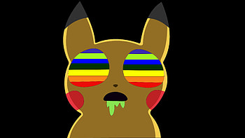 Pikachu tripped, Pokemon, Anime, trippy HD wallpaper