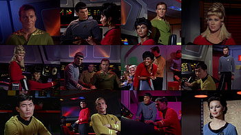 Scenes From the Star Trek Television Series, Uhura, Spock, Sulu, McCoy, Scotty, Star Trek, Kirk, Original Star Trek, Janice Rand HD wallpaper