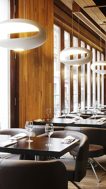 Stylish tables, Restaurant backdrop, , visuals HD phone wallpaper