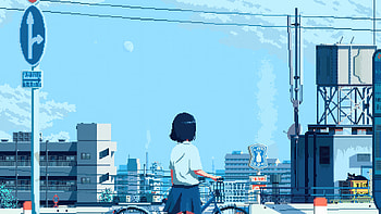 School Girl Anime Pixel Art, anime-girl, anime, pixel, artist, artwork, digital-art HD wallpaper