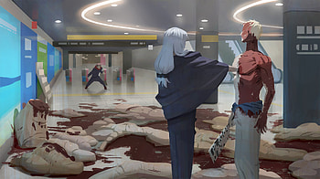 Epic Jujutsu Kaisen Showdown: Yuji, Mahito & Nanami, Yuji Itadori, Mahito (Jujutsu Kaisen), Kento Nanami, Anime, Jujutsu Kaisen HD wallpaper