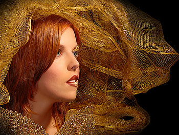 Golden Veil, brightness, beautiful, accessorie, she, woman, female HD wallpaper