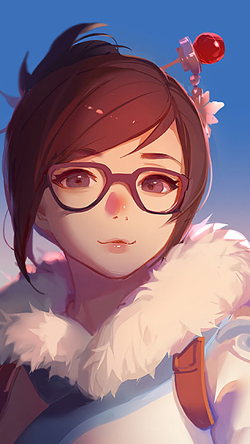 Mei (Overwatch), Cute game art, Illustrated masterpiece, Collectible HD phone wallpaper
