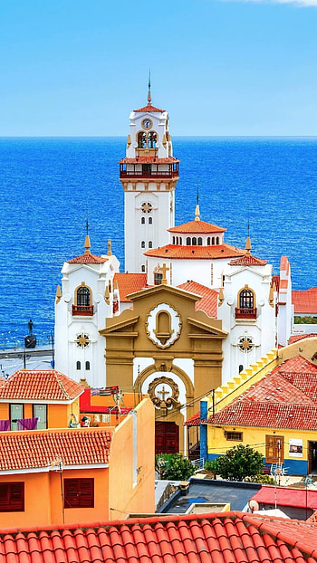 Tenerife, Nice place, Canary Islands, Ferry buildings HD phone wallpaper