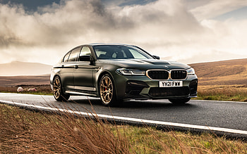 2021, BMW 5, , front view, black sedan, black matte M5, BMW 5 Series, German cars, BMW HD wallpaper