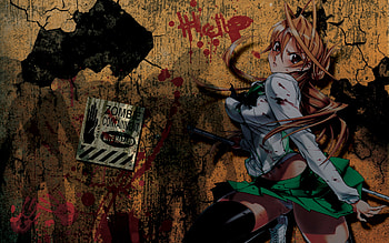 High School Of The Dead- Miyamoto Rei, zombies, high school of the dead, miyamoto rei, hotd HD wallpaper