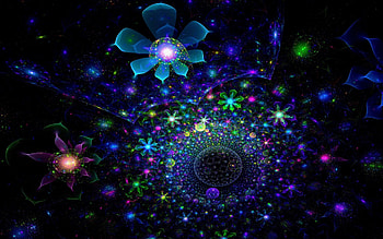 Abstract, Flowers, Shine, Light, Fractal HD wallpaper