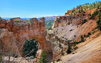Natural Bridge, Bryce Canyon NP, Utah, landscape, sky, rocks, mountains, usa, stones HD wallpaper