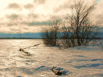 Landscape, Winter, Nature, Sunset, Snow, Frost, Steppe, Wind, North HD wallpaper