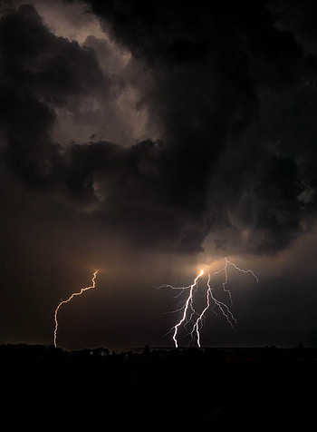Nature, Night, Clouds, Lightning, Mainly Cloudy, Overcast HD phone wallpaper