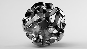 Grey 3D Ball, abstract, 3d, grey, ball HD wallpaper