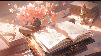 Enchanting Floral Book Aesthetic, man made, book HD wallpaper