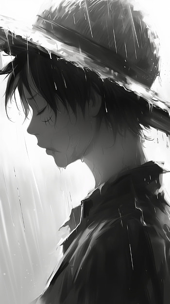 Melancholic Luffy: A One Piece , Anime, manga, One Piece, Monkey D. Luffy, sad anime HD phone wallpaper