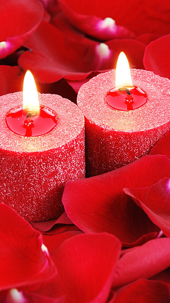 Candles, Love, Red Candles HD phone wallpaper