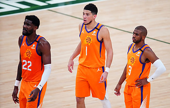 Chris Paul and Deandre Ayton, Devin Booker HD wallpaper
