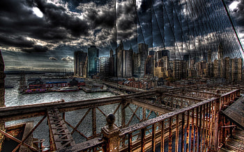 Cities, City, Height, Bridge, Construction, Design, r, Iron HD wallpaper