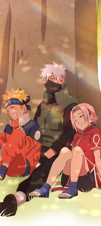 Team 7 Siesta — Naruto, Sakura & Kakashi, Naruto Uzumaki, Sakura Haruno, Kakashi Hatake, Anime, Naruto HD phone wallpaper