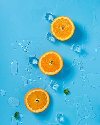 Food, Ice, Rings, Citrus, Mint, Melting HD phone wallpaper