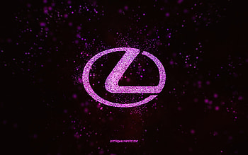 Lexus glitter logo, , black background, Lexus logo, pink glitter art, Lexus, creative art, Lexus pink glitter logo HD wallpaper