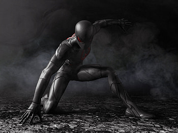 Dark Spider, spiderman, superheroes, artwork, artist, digital-art, deviantart HD wallpaper
