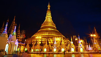 Shwedagon Pagoda, Myanmar, Golden temple, Landmark HD wallpaper