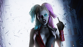 Harley Quinn Crazy, harley-quinn, superheroes, artwork, artstation HD wallpaper