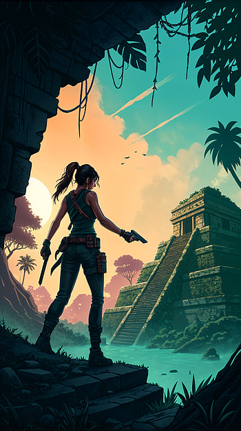 Tomb Raider Adventure , adventure, jungle, pyramid HD phone wallpaper