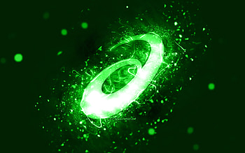 ASICS green logo, , green neon lights, creative, green abstract background, ASICS logo, fashion brands, ASICS HD wallpaper