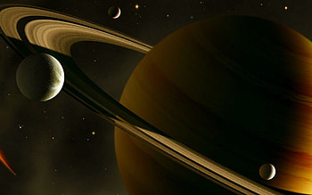 Moons of Saturn, Saturn HD wallpaper