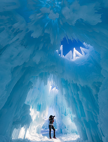 Nature, Ice, Glacier, grapher, Ice Castle HD phone wallpaper