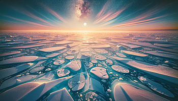 Stunning Sea Ice Sunset, sea ice, ice, ocean, sky HD wallpaper