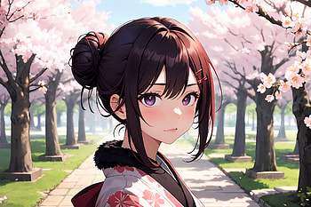 Kimono Girl, kimono, girl, anime girl HD wallpaper