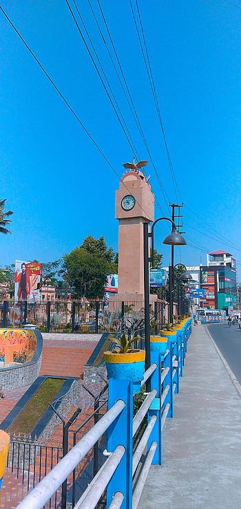 Burdwan Clock Tower, sky, blue HD phone wallpaper