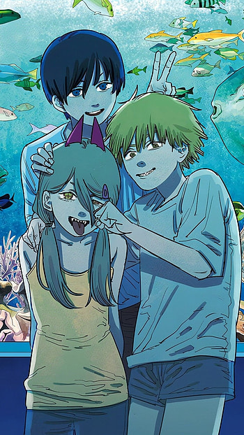 Chainsaw Man Anime Trio - Denji, Power & Aki, Anime, Chainsaw Man, Denji (Chainsaw Man), Power (Chainsaw Man), Aki Hayakawa HD phone wallpaper