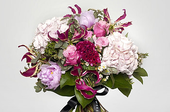 Flowers, Roses, Peonies, Bouquet, Hydrangeas HD wallpaper