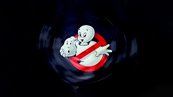 Casper X Ghost Buster, casper, ghostbusters, cartoons, dark, black HD wallpaper