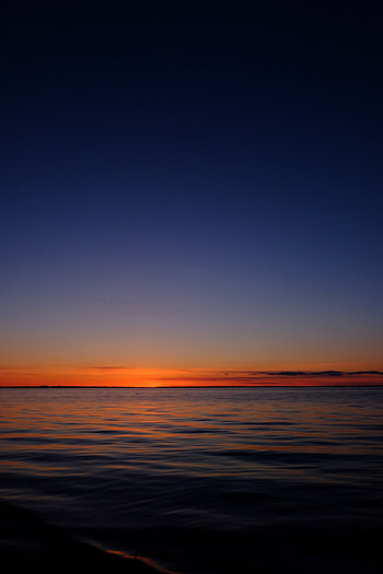 Nature, Sunset, Sky, Sea, Night, Horizon HD phone wallpaper