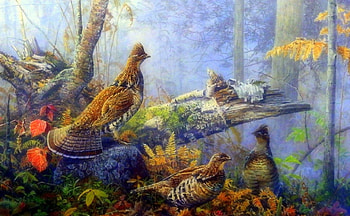 Autumn Gathering, love four seasons, birds, animals, fall, draw and paint, autumn, forests, paintings HD wallpaper