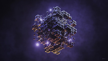 3D Cubes Geometric Shapes Purple Background Abstraction Abstract HD wallpaper