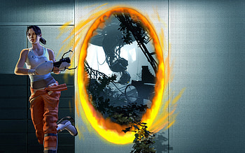 Portal 2, High-definition , Gaming excitement, Futuristic scenery HD wallpaper