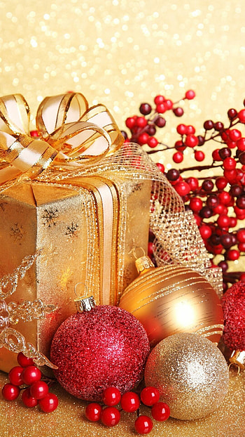 Christmas, Glitter presents HD phone wallpaper