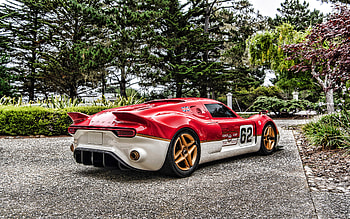2022, Radford Type 62-2, rear view, exterior, red sports coupe, race car, Radford HD wallpaper