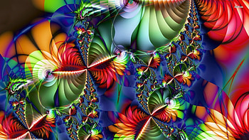 Fractal, abstract, rainbow, art HD wallpaper