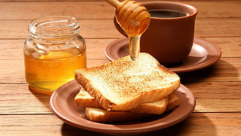 Food, Tea, Honey, Toast, Bread HD wallpaper