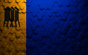 Flag of Porto Velho, honeycomb art, Porto Velho hexagons flag, Porto Velho 3d hexagons art, Porto Velho flag HD wallpaper