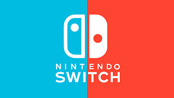 Nintendo Switch logo, Blue and red theme, U background, Gaming symbol HD wallpaper