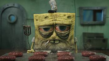 Spongebob Cooking Time, spongebob, cartoons, artist, artstation HD wallpaper