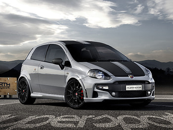 Auto, Mountains, Cars, Front View, Grey, Style, 2011, Abarth, Supersport HD wallpaper